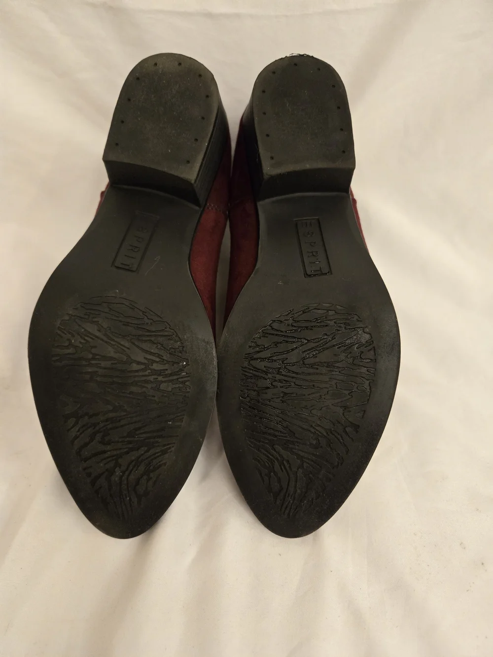 Esprit Wine Red Suede Ankle Boots Sz 7.5